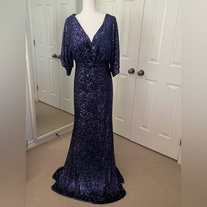 Navy evening dress